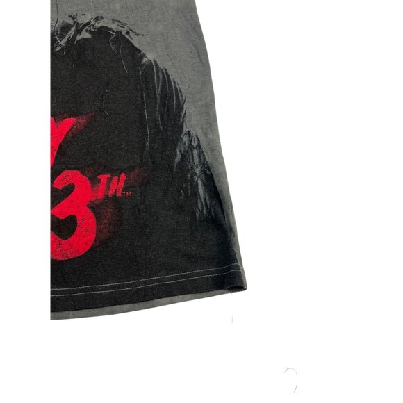 Friday The 13th Graphic T-Shirt Gray Red Jason Voorhees Horror Theme Oversized L - Picture 7 of 11